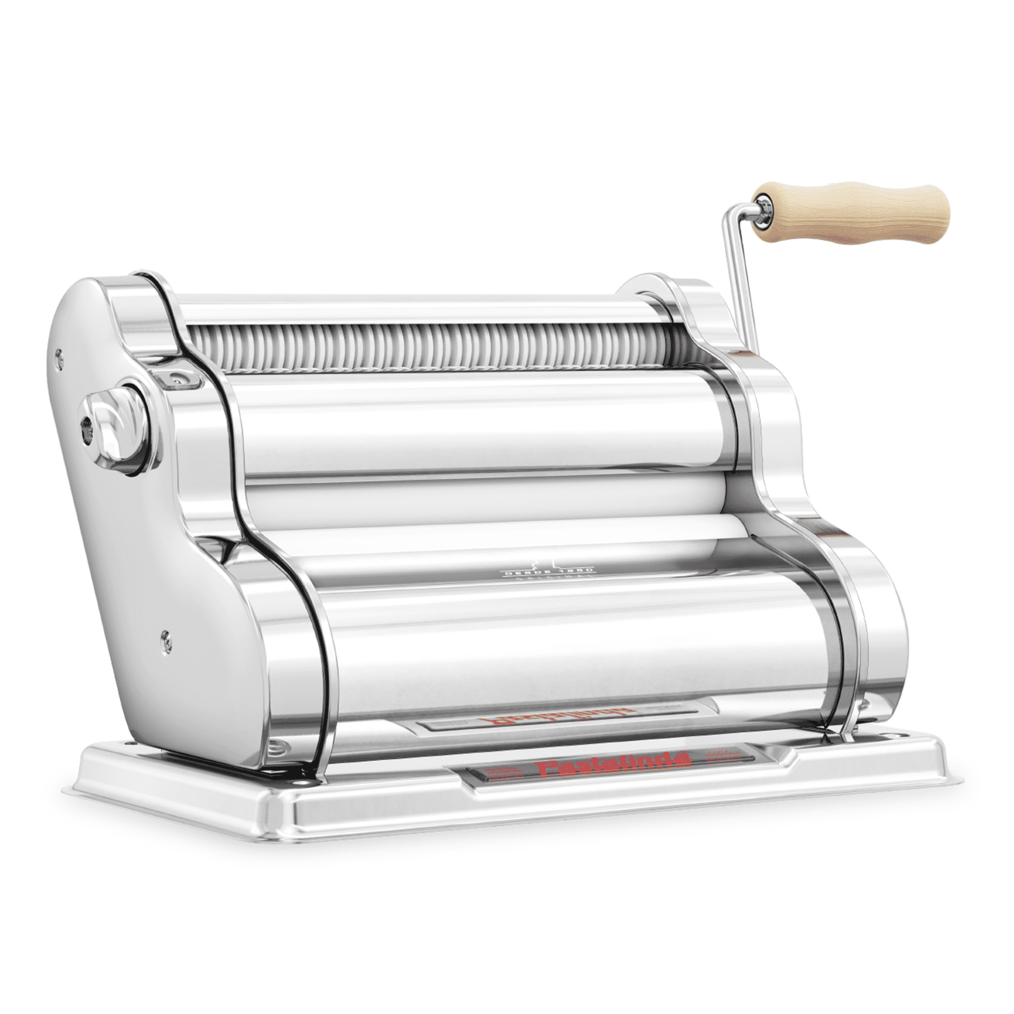 Pasta machine, chromed steel