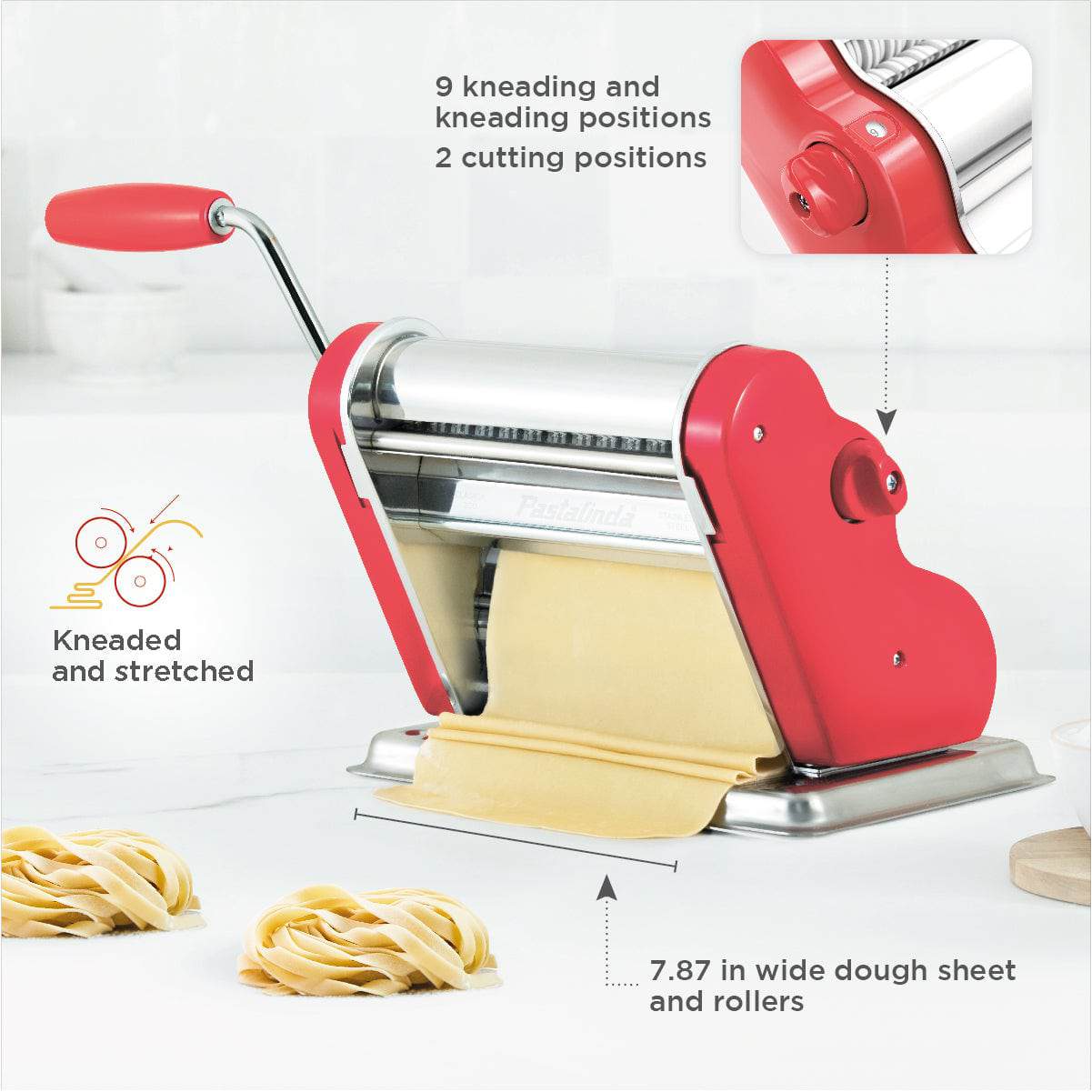 Pastalinda Classic 200 Coral Pasta Maker Machine
