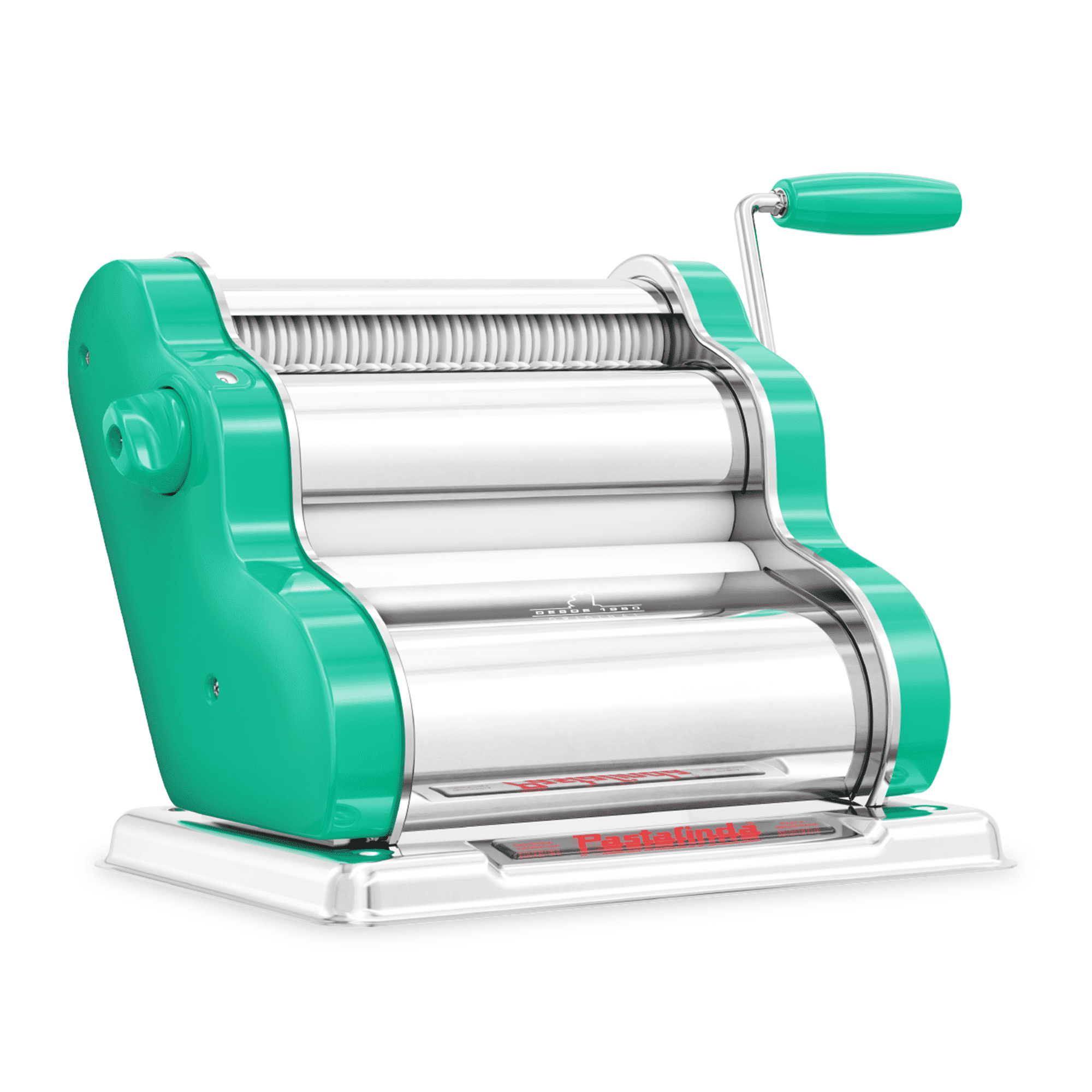 Pastalinda Classic 200 Green Pasta Maker Machine With Hand Crank And Two Clamps - Pastalinda