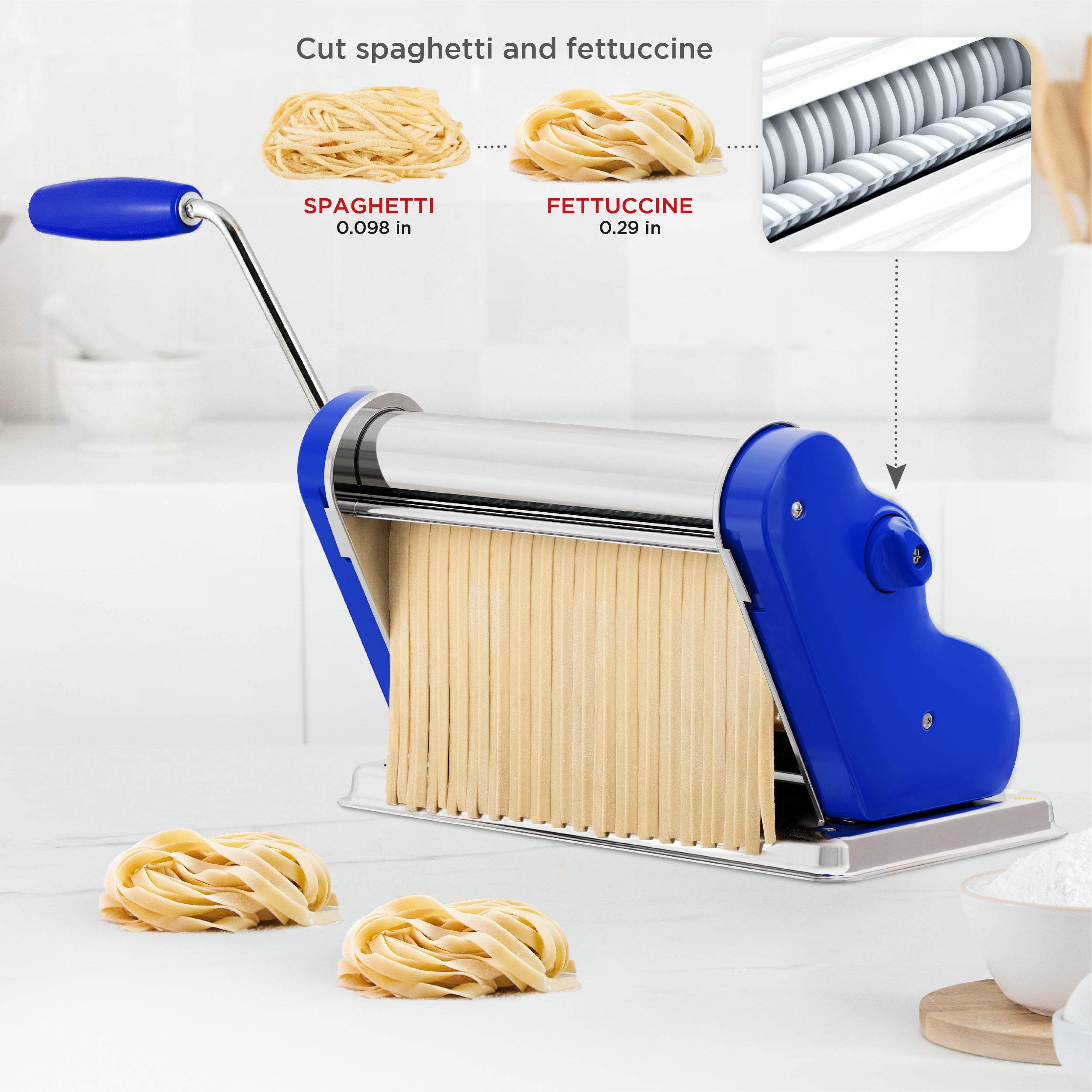 Hand crank pasta clearance maker